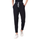 Women Scrub Bottoms Black Slim Fit 4 Pockets in Cotton