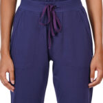 Women Scrub Bottoms Navy Blue Slim Fit 4 Pockets in Cotton