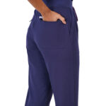 Women Scrub Bottoms Navy Blue Slim Fit 4 Pockets in Cotton