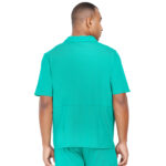 Men Scrub Tops Surgical Green Zip Front in Cotton