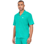 Men Scrub Tops Zip Surgical Green Front in Cotton