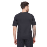 Men Scrub Tops Black Round Neck in Cotton