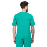 Men Scrub Tops Surgical Green Round Neck in Cotton