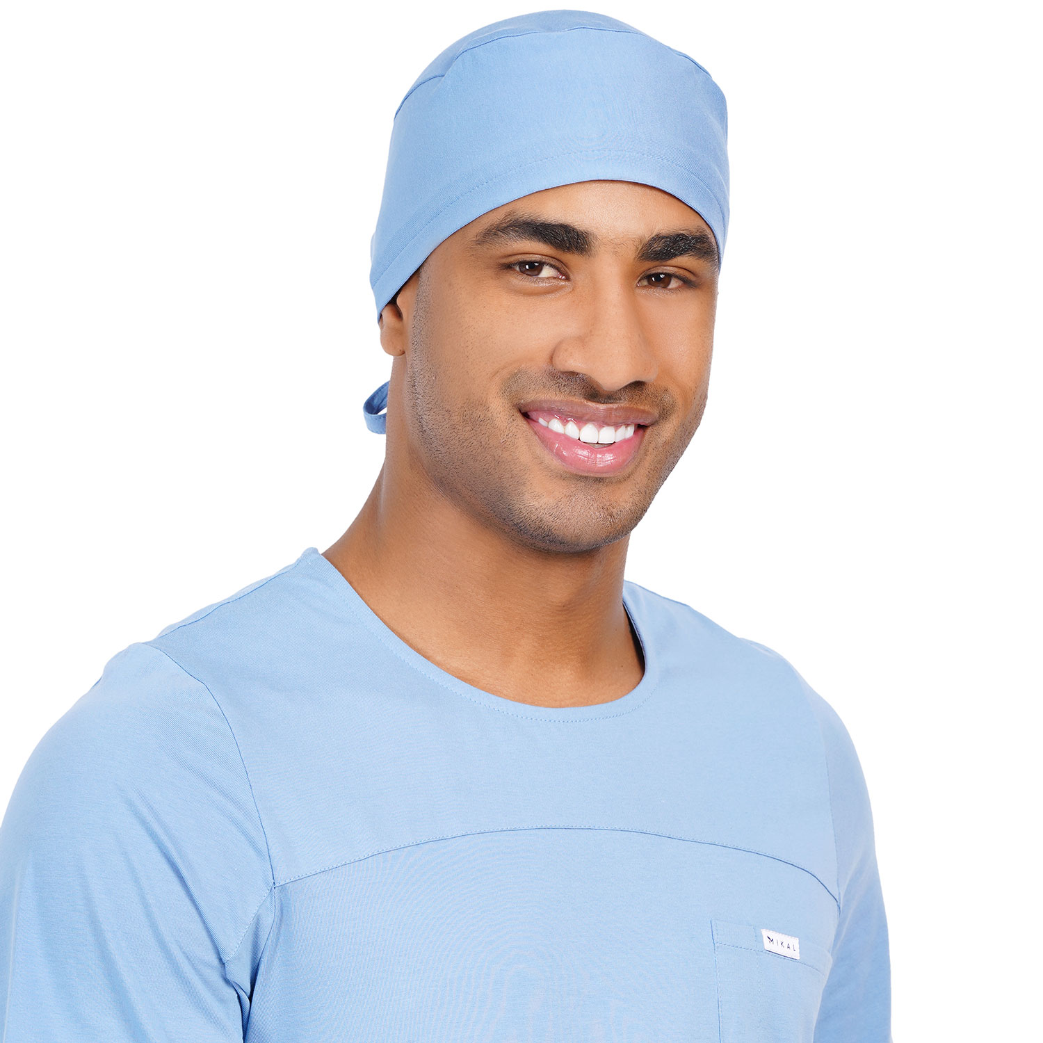 Unisex Cornflower blue Scrub Cap in Polyester