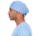 Unisex Cornflower blue Scrub Cap in Polyester