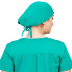 Unisex Green Scrub Cap in Polyester