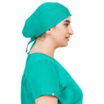 Unisex Green Scrub Cap in Polyester