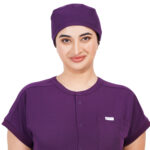 Unisex Aubergine Scrub Cap in Polyester