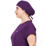 Unisex Aubergine Scrub Cap in Polyester