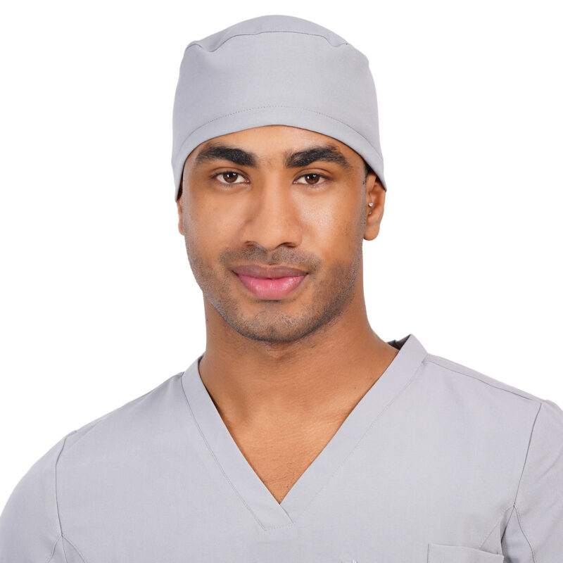 Unisex Grey Scrub Cap in Polyester