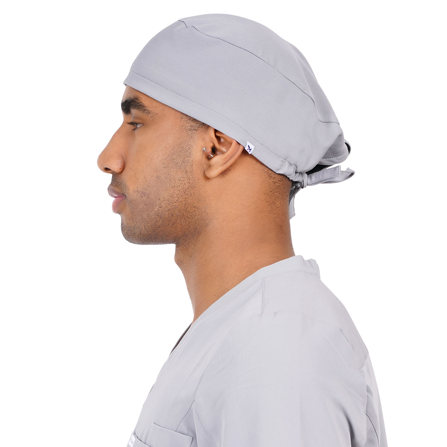 Unisex Grey Scrub Cap in Polyester