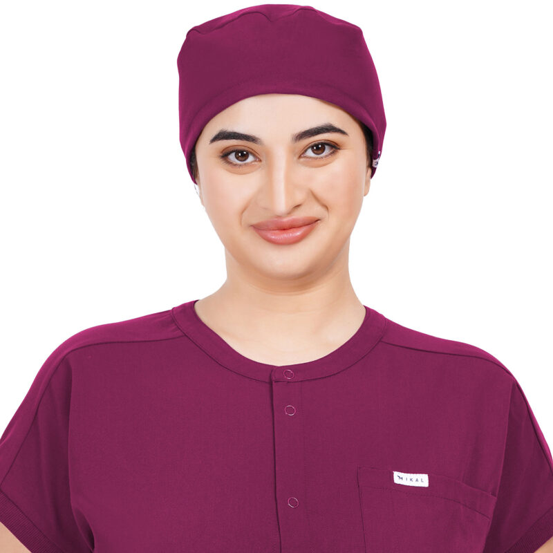 Unisex Wine Scrub Cap in Polyester