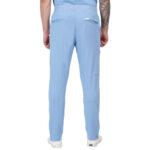 Men Scrub Cornflower Blue Bottoms Slim Fit in Cotton