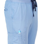 Men Scrub Cornflower Blue Bottoms Slim Fit in Cotton