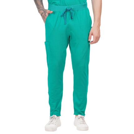 Men Scrub Surgical Green Bottoms Slim Fit in Cotton