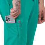 Men Scrub Surgical Green Bottoms Slim Fit in Cotton