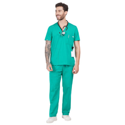 Men Scrub Surgical Green Bottoms Regular Fit in Cotton