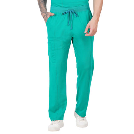 Men Scrub Bottoms Surgical Green Regular Fit in Cotton