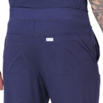 Men Scrub Navy Blue Bottoms Relaxed Fit in Cotton