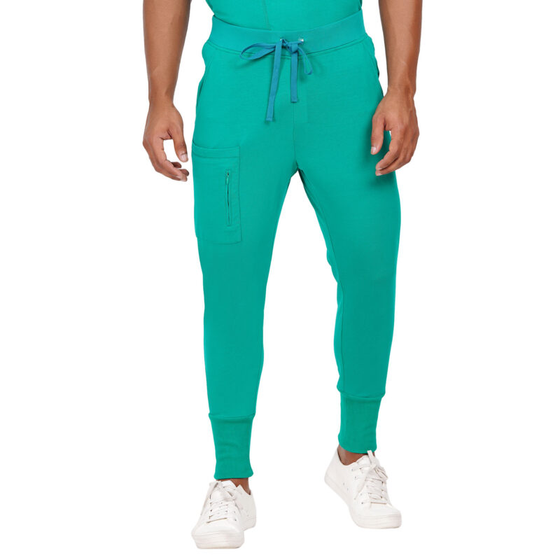 Men Scrub Bottoms Surgical Green Relaxed Fit in Cotton