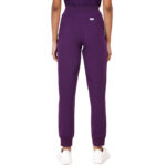 Women Scrub Bottoms Aubergine Slim Fit 4 Pockets in Polyester