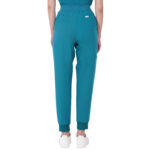 Women Scrub Bottoms Teal Slim Fit 4 Pockets in Polyester