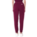 Women Scrub Bottoms Wine Slim Fit 4 Pockets in Polyester