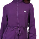 Women Zip Up Turtle Neck Aubergine Scrub Jackets