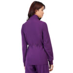 Women Zip Up Turtle Neck Aubergine Scrub Jackets