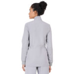 Women Zip Up Turtle Neck Grey Scrub Jackets