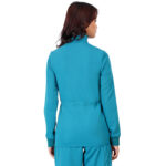 Women Zip Up Turtle Neck Teal Scrub Jackets