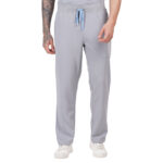 Men Scrub Bottoms Grey Regular Fit in Polyester