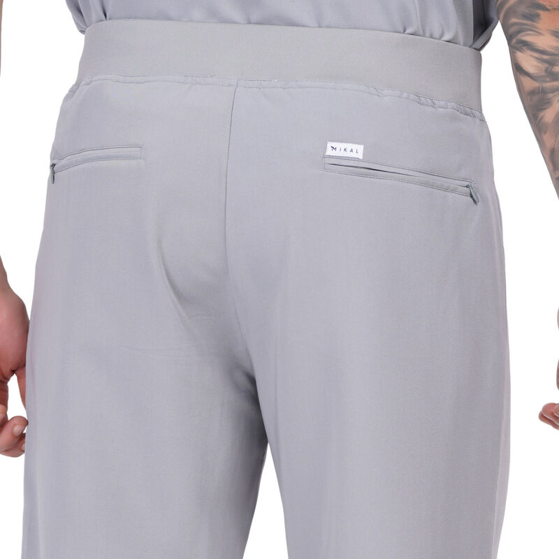 Men Scrub Bottoms Grey Regular Fit in Polyester