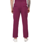 Men Scrub Bottoms Wine Relaxed Fit in Polyester