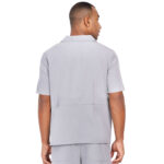 Men Scrub Tops Grey Zip Closure in Polyester