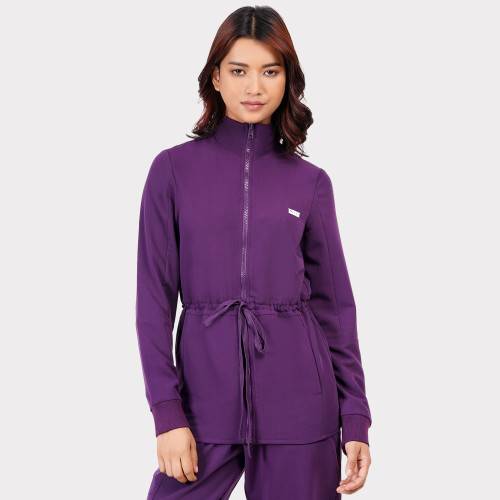 mikal scrubs women jackets aubergine