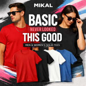 Premium, Solid T-Shirts, for, Men, Women, MIKAL